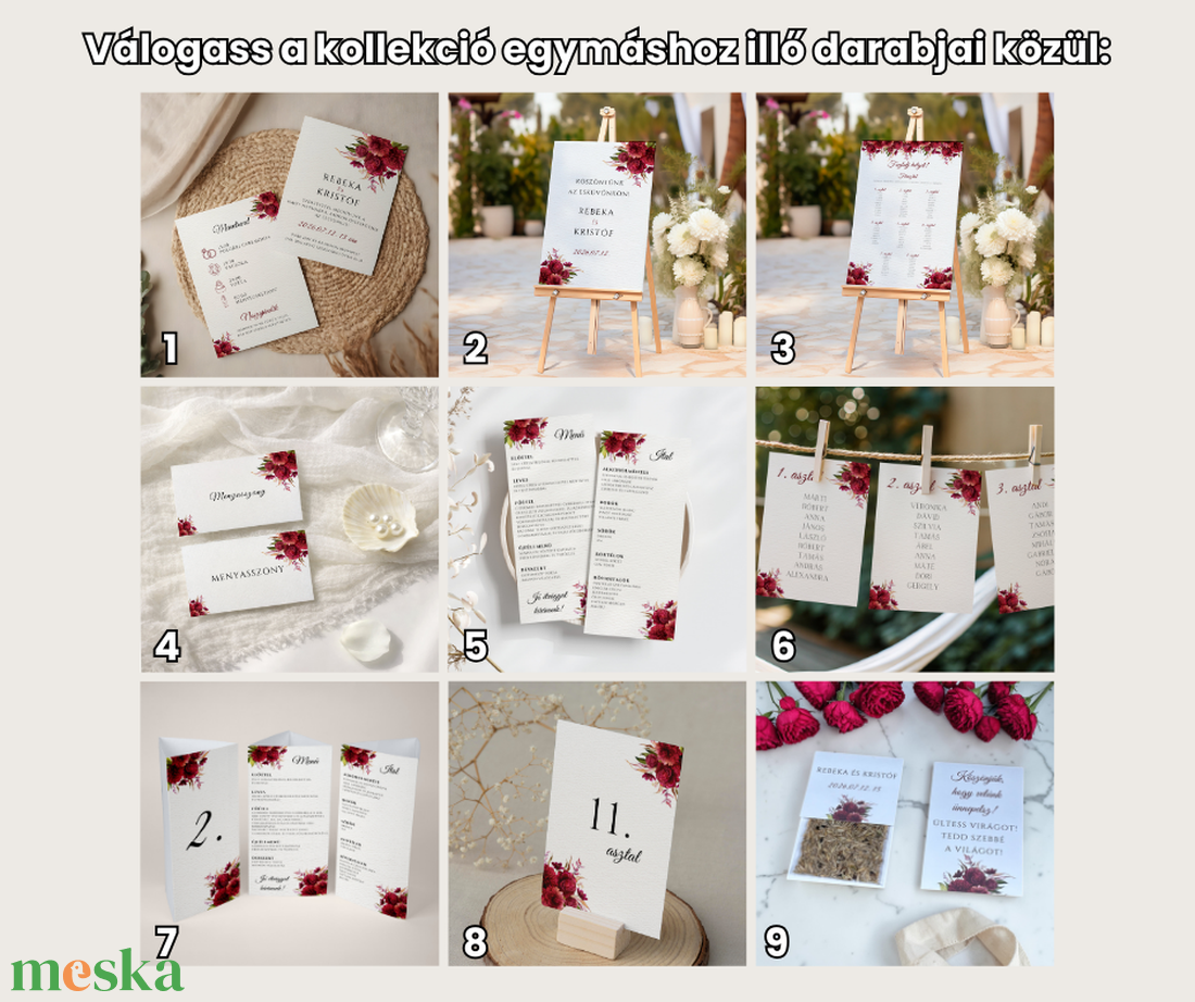 Esküvői köszönőajándék virágmag - Burgundy Bliss - esküvő - emlék & ajándék - köszönőajándék - Meska.hu