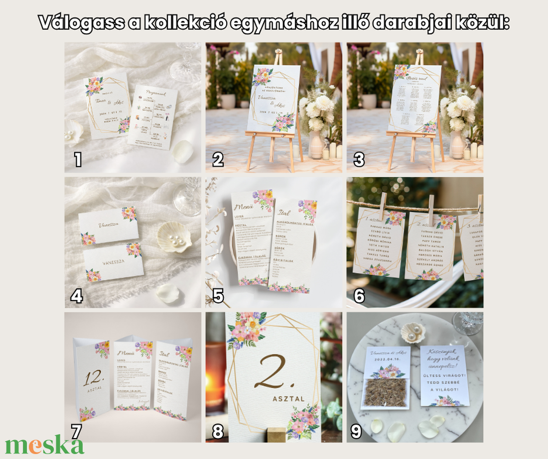 Esküvői köszönőajándék virágmag /tavaszi színes virágos mintával/- Garden Joy - esküvő - emlék & ajándék - köszönőajándék - Meska.hu