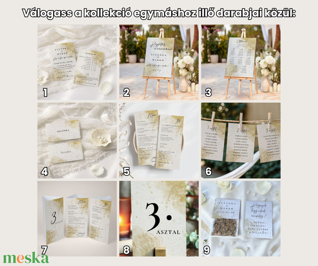 Esküvői tábla /köszöntőtábla/ültetésrend tábla/programtábla - Golden Glow (arany csillogó) - esküvő - dekoráció - tábla & jelzés - Meska.hu