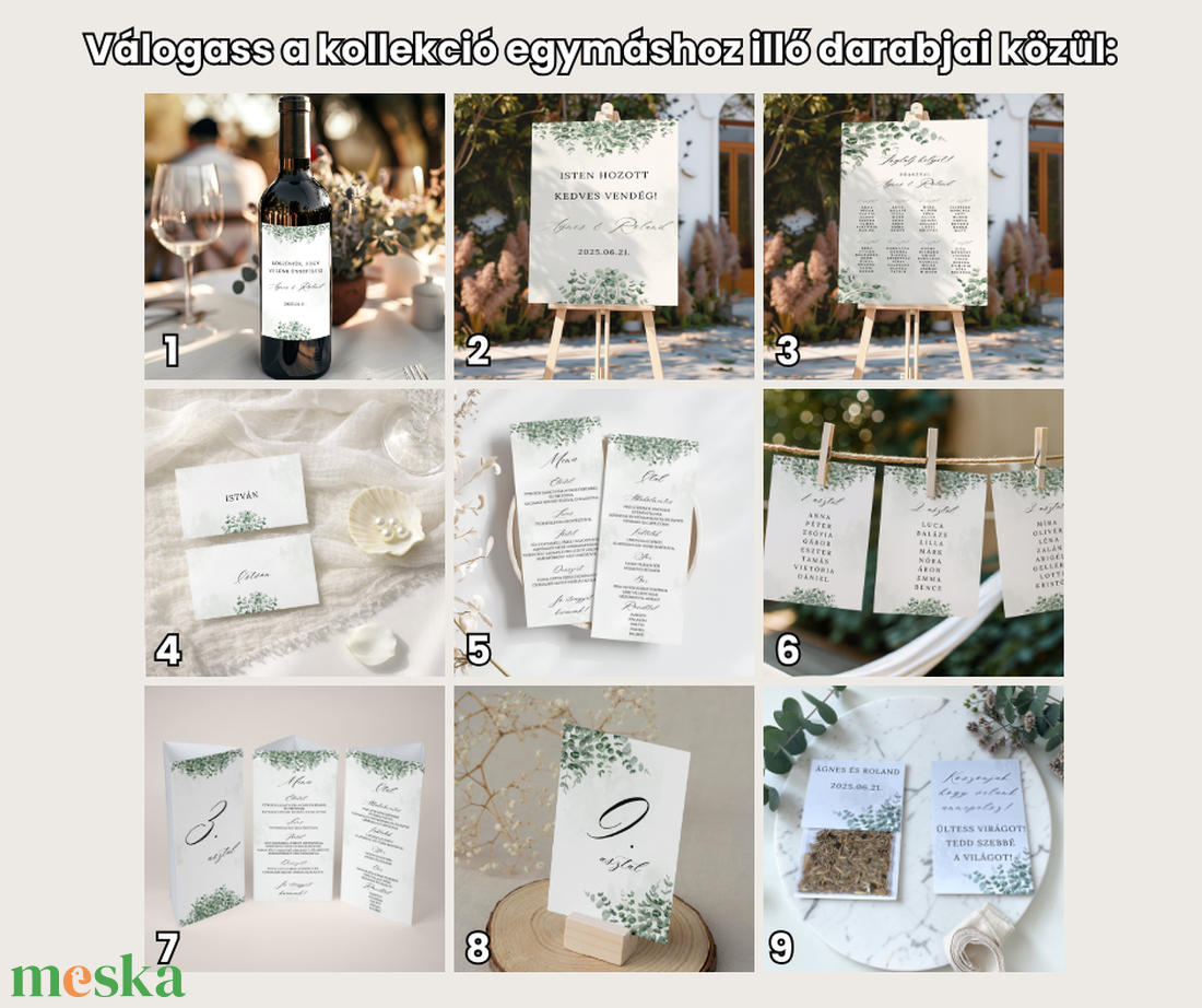 Esküvői tábla /köszöntőtábla/ültetésrend tábla/programtábla - Silver Dollar (eukaliptuszos) - esküvő - dekoráció - tábla & jelzés - Meska.hu