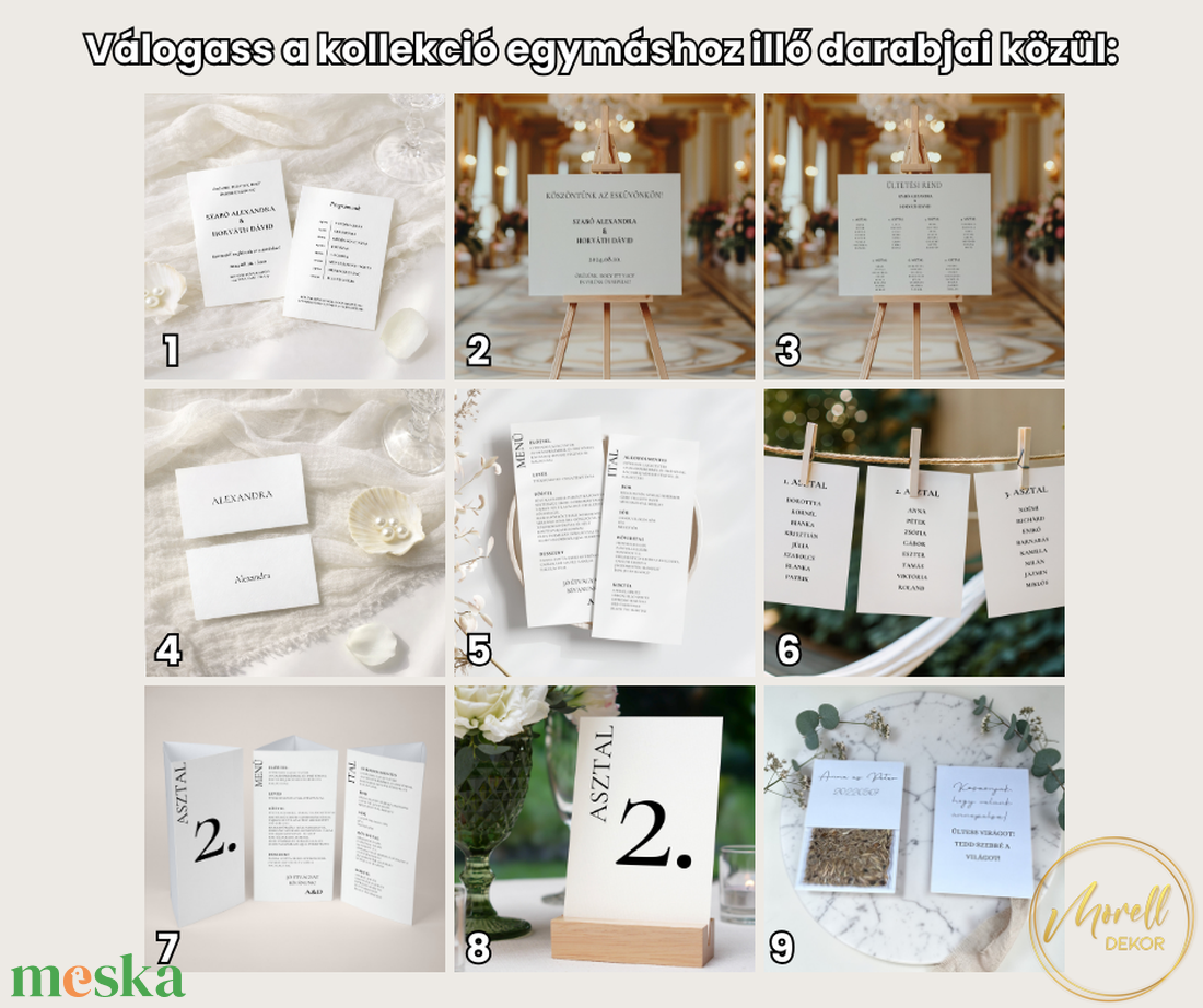 Esküvő asztalszám/asztaljelölő /asztalszám kártya/asztalszámozás / asztali dekor- The Black Type (modern minimalista) - esküvő - meghívó & kártya - meghívó - Meska.hu