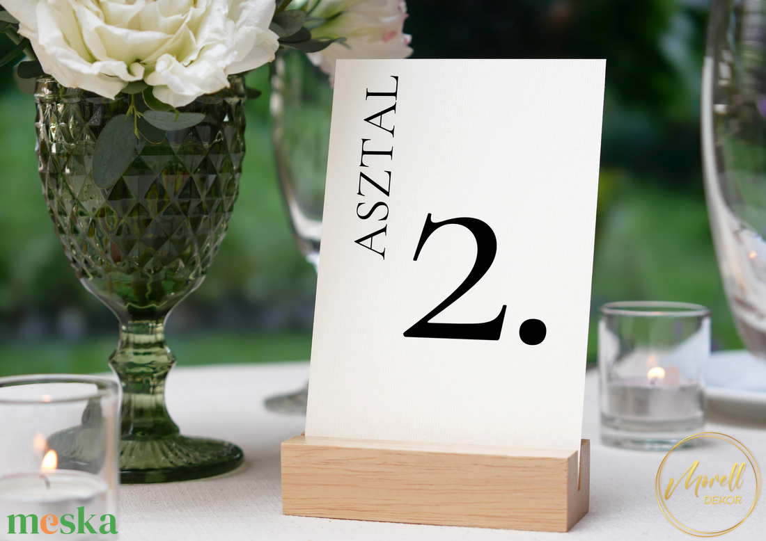 Esküvő asztalszám/asztaljelölő /asztalszám kártya/asztalszámozás / asztali dekor- The Black Type (modern minimalista) - esküvő - meghívó & kártya - meghívó - Meska.hu