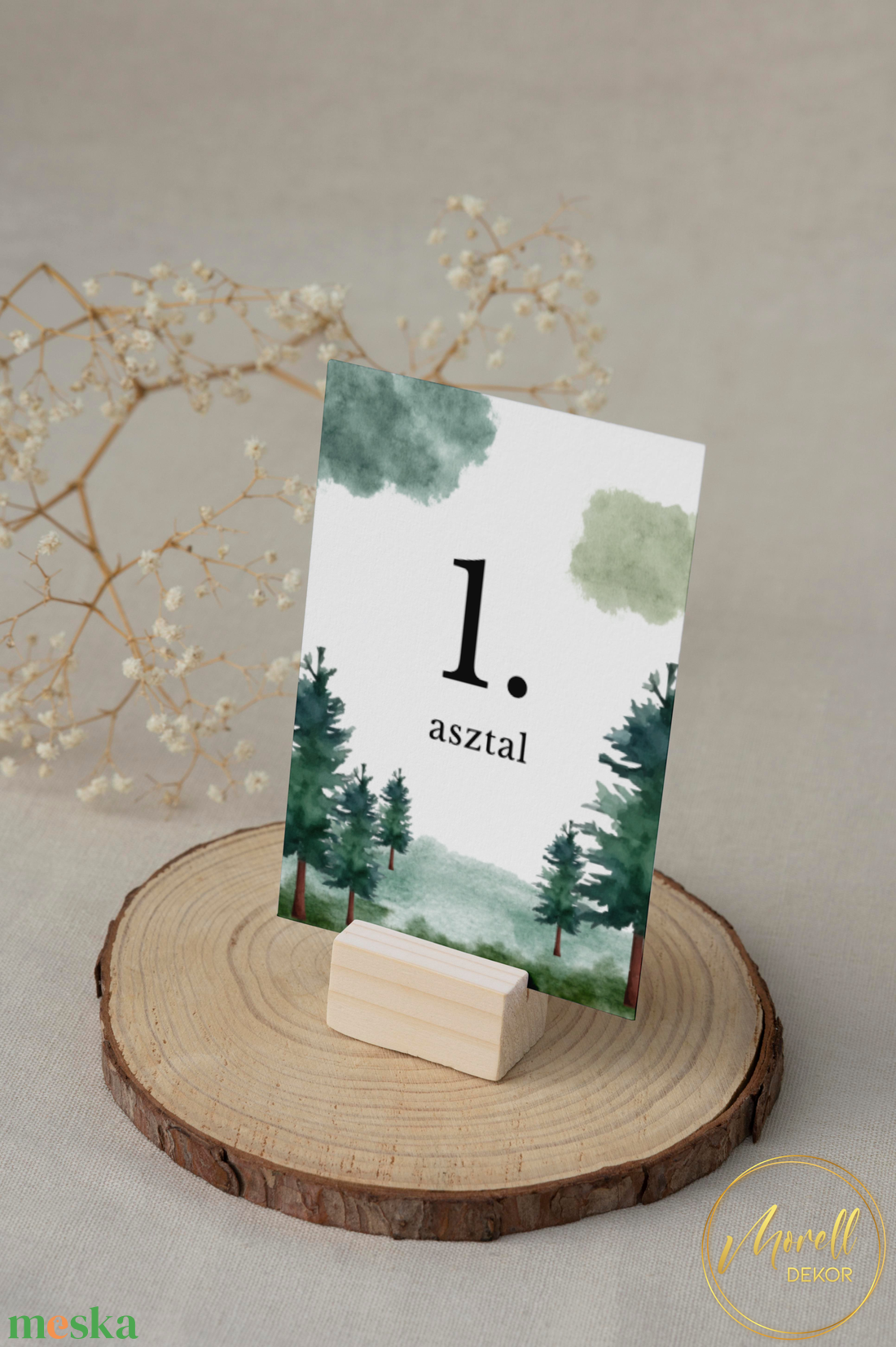  Esküvő asztalszám/asztaljelölő/asztalszám kártya/asztalszámozás/asztali dekoráció - Woodland Tale (erdei állatos) - esküvő - meghívó & kártya - meghívó - Meska.hu