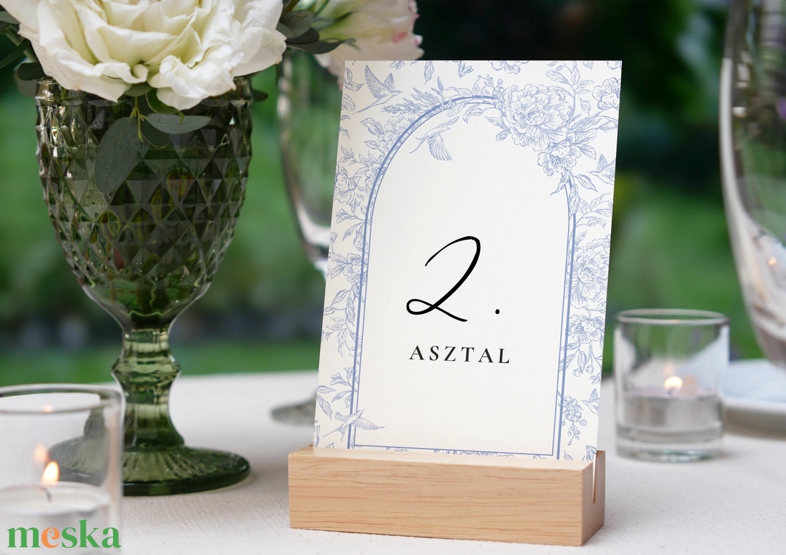 Esküvő asztalszám/asztaljelölő/asztalszám kártya/asztalszámozás/asztali dekorác -Azúr szárnyak - esküvő - dekoráció - asztalszám - Meska.hu