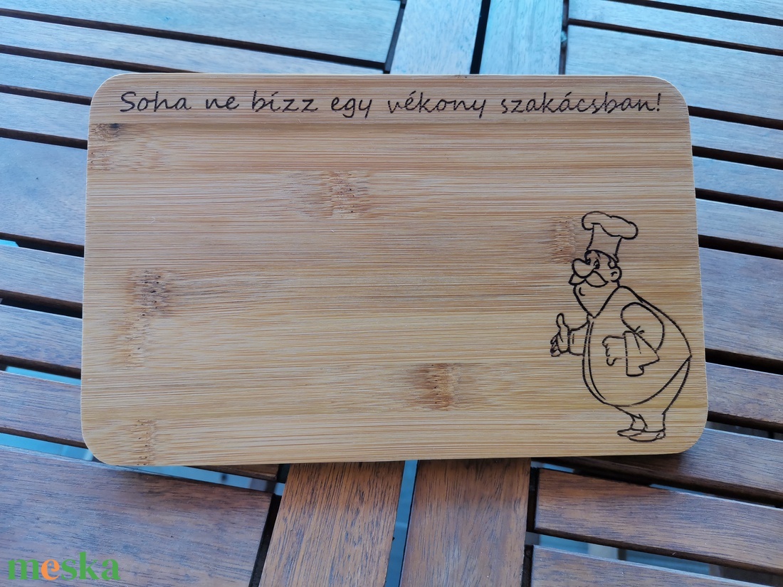 Vágódeszka - Vékony szakács - otthon & életmód - dekoráció - dísztárgy - Meska.hu Vágódeszka - Vékony szakács - otthon & életmód - dekoráció - dísztárgy - Meska.hu