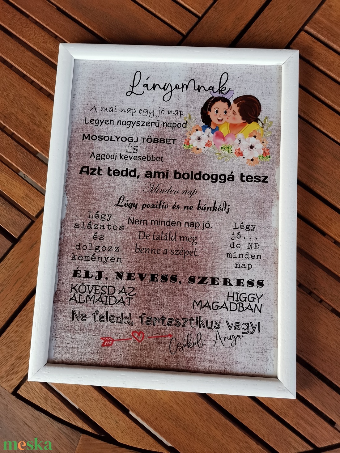 Emléktáblák - Lányomnak - otthon & életmód - dekoráció - fali és függő dekoráció - falra akasztható dekor - Meska.hu