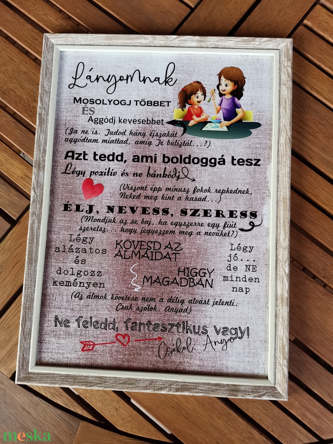 Emléktáblák - Lányomnak - otthon & életmód - dekoráció - fali és függő dekoráció - falra akasztható dekor - Meska.hu