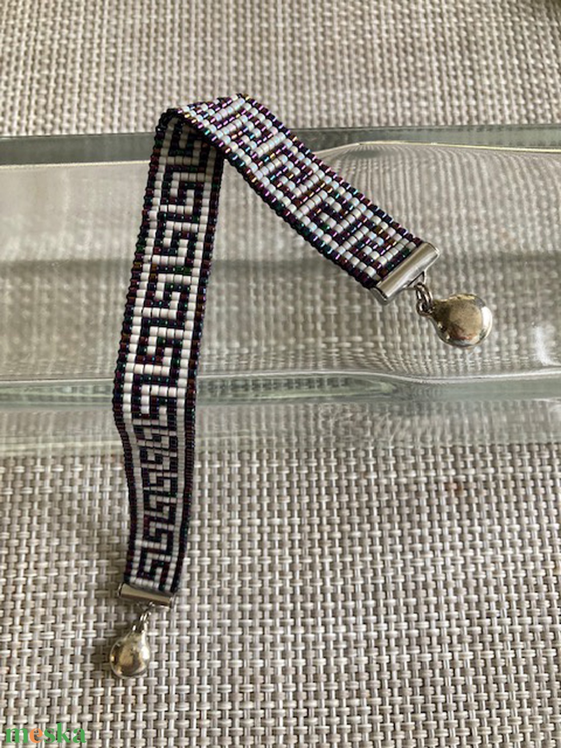 Görög mintás karkötő - ékszer - karkötő - gyöngyös karkötő - Meska.hu