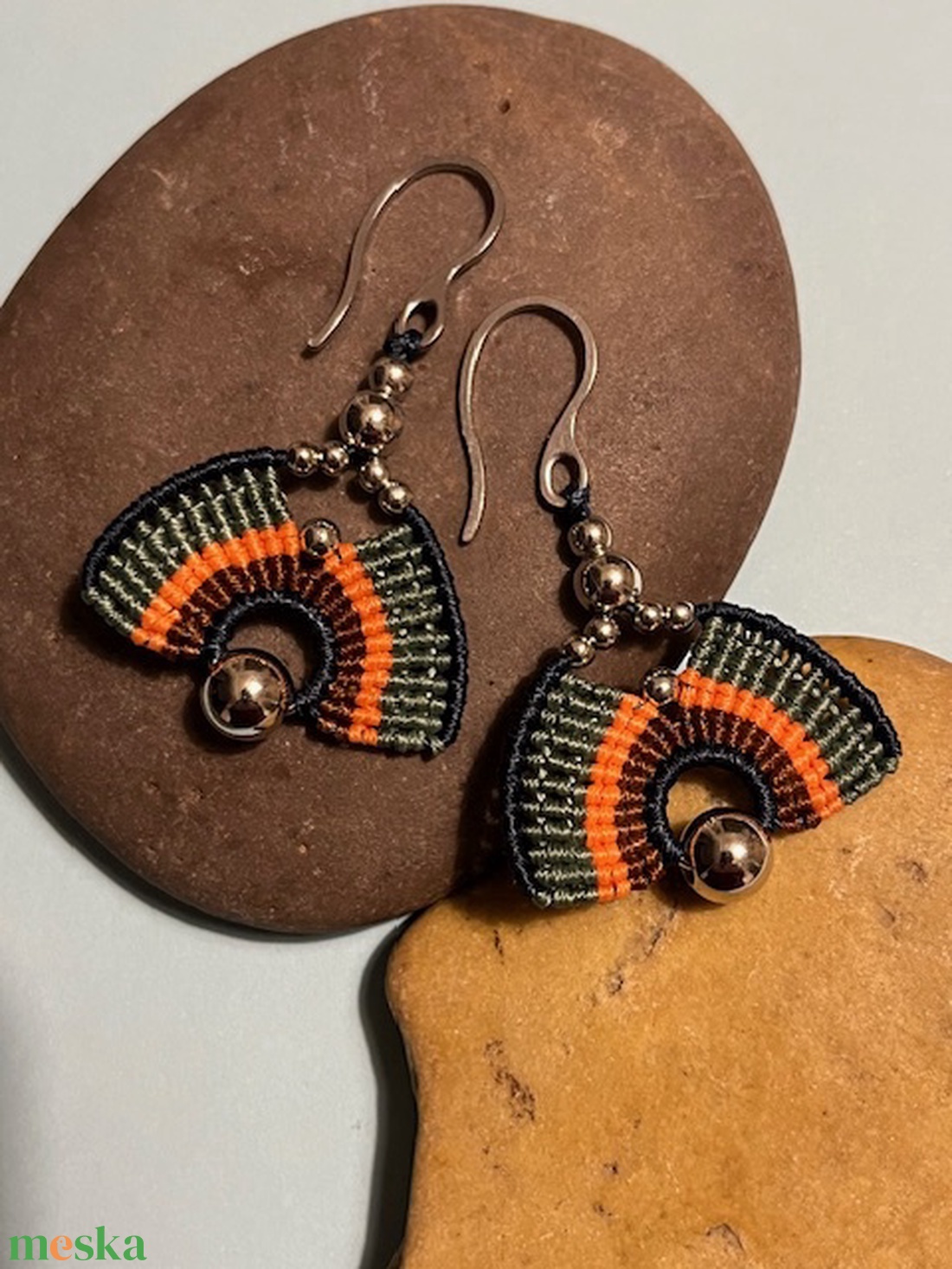 Gyöngyös bohém füli - ékszer - fülbevaló - lógó fülbevaló - Meska.hu