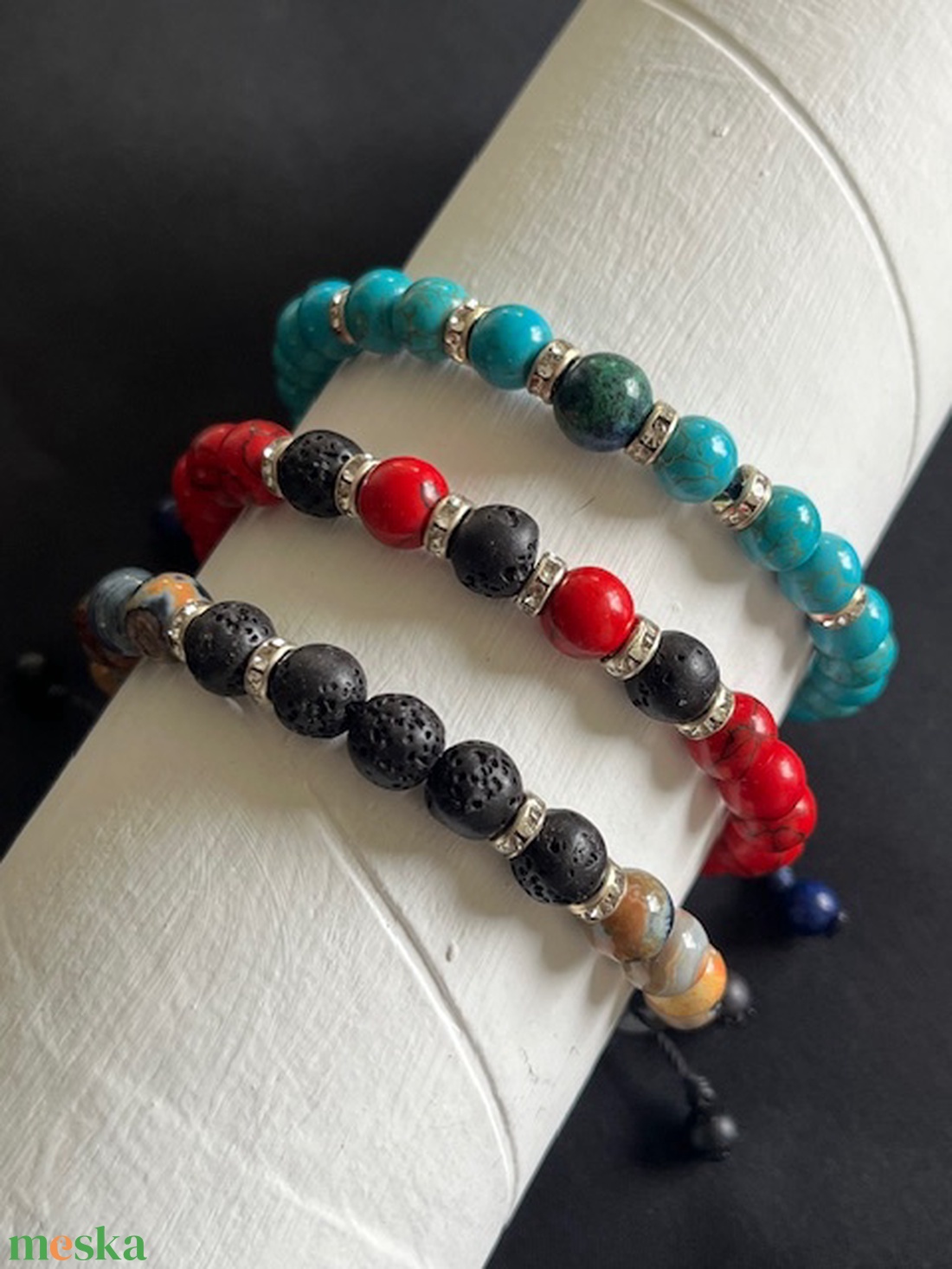 Karkötő ásványgyöngyből - ékszer - karkötő - gyöngyös karkötő - Meska.hu