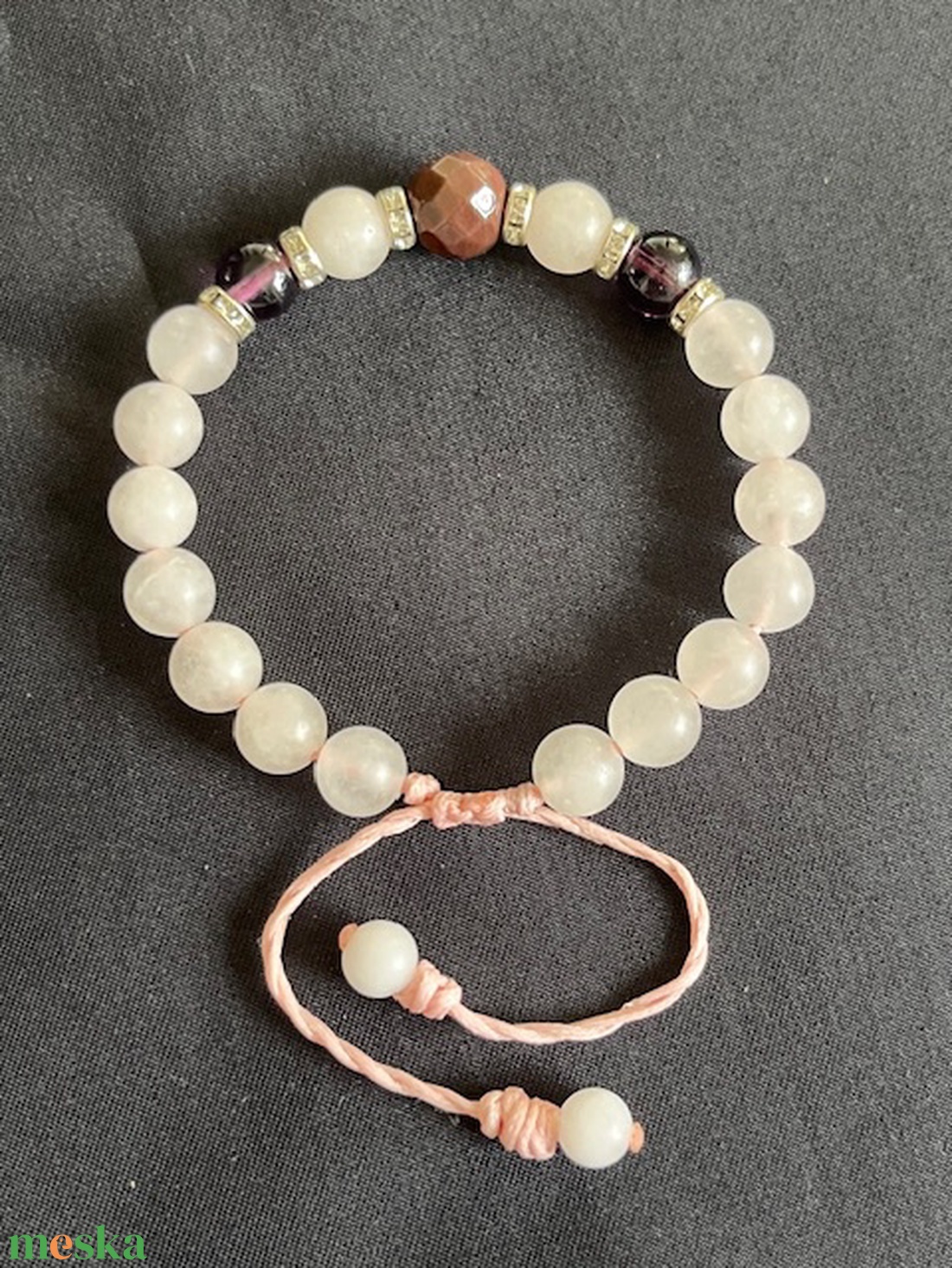 Karkötő ásványgyöngyből - ékszer - karkötő - gyöngyös karkötő - Meska.hu