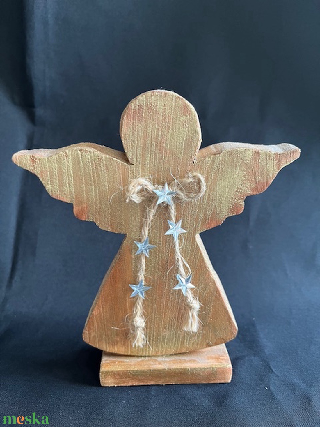 Minimal fa angyalka dísz - karácsony - adventi díszek - adventi asztaldísz - Meska.hu