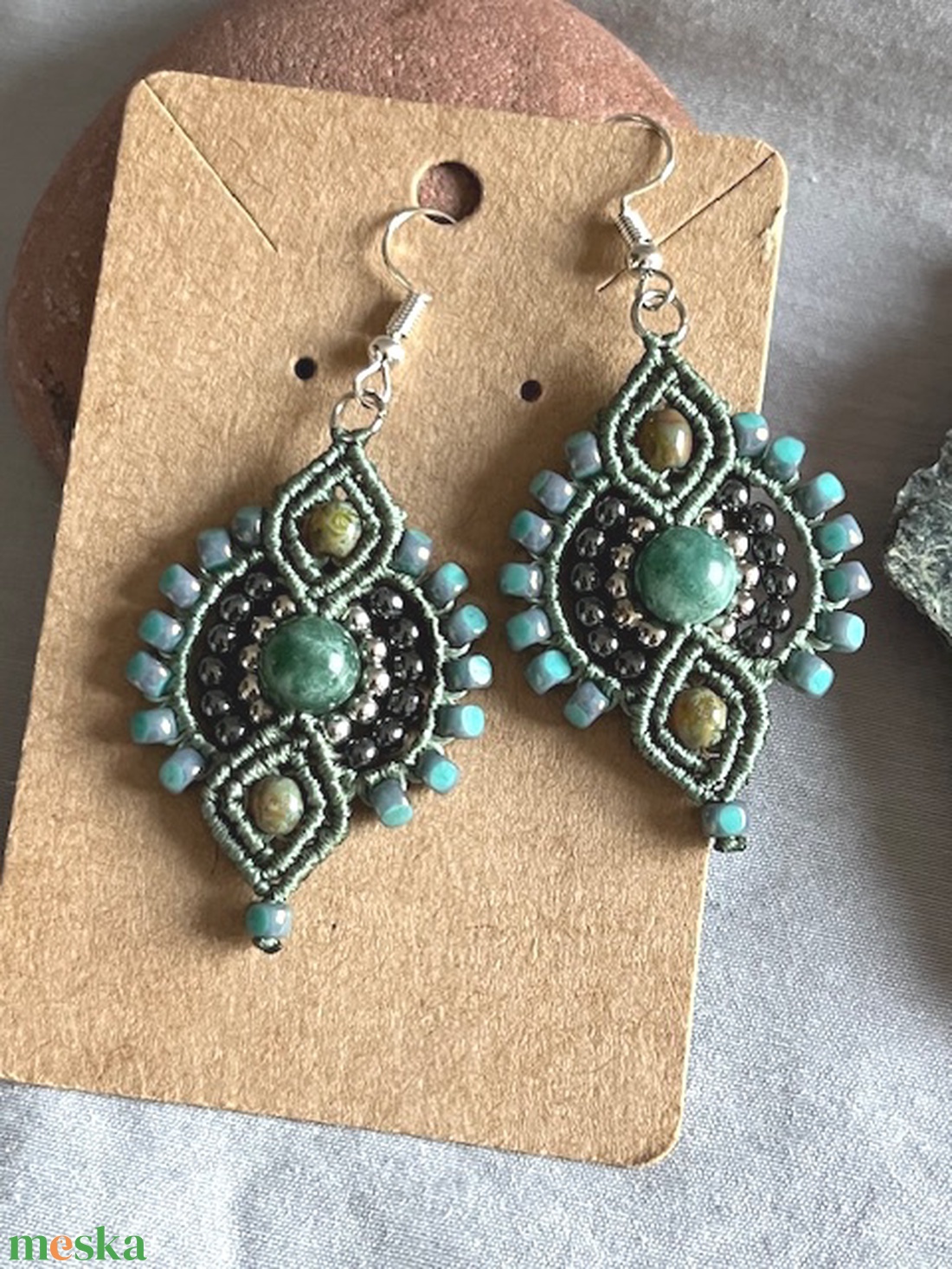 Gyöngyös füli - ékszer - fülbevaló - lógó fülbevaló - Meska.hu