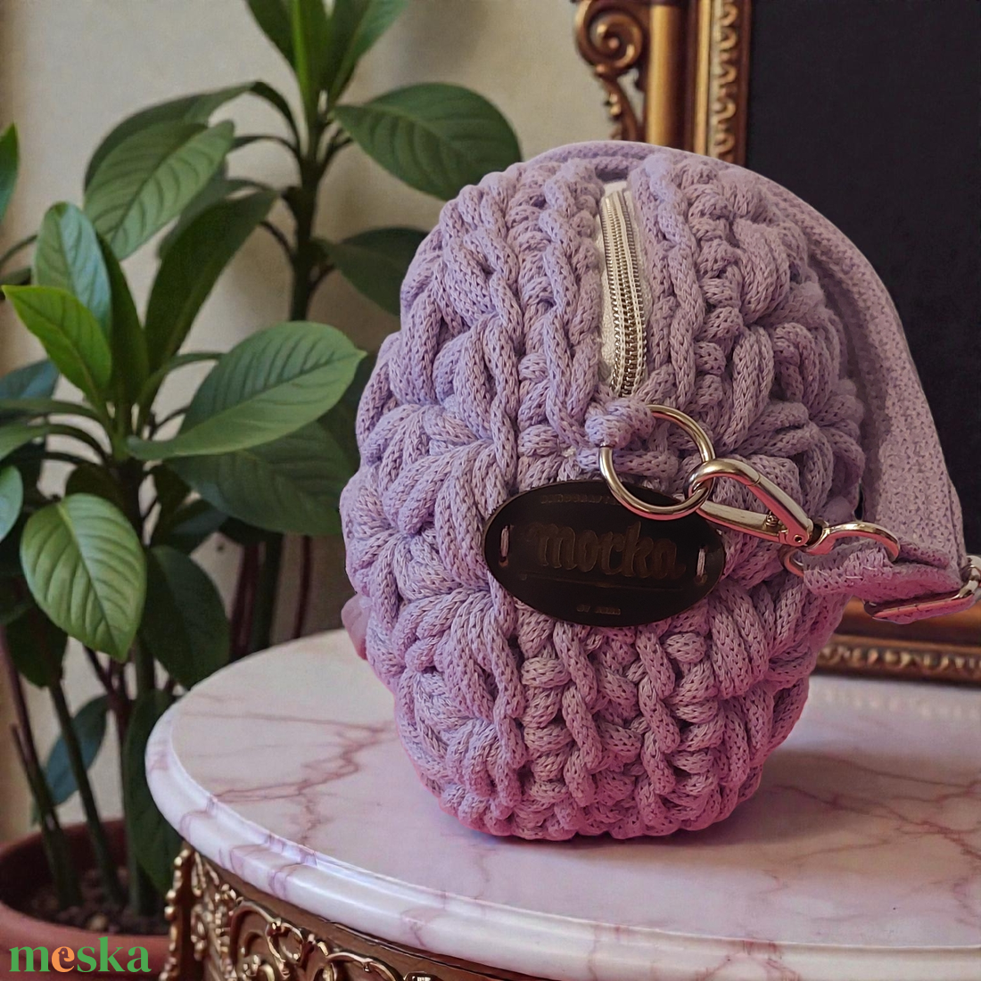 Macaron - horgolt crossbody - levendula lila - táska & tok - kézitáska & válltáska - alkalmi táska - Meska.hu