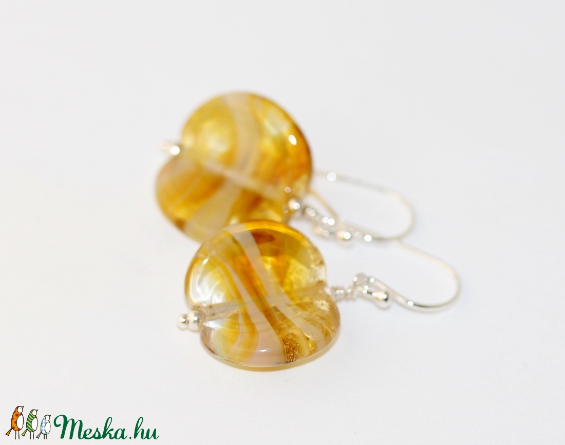 Lencsi-egyedi lámpagyöngy fülbevaló -  - Meska.hu