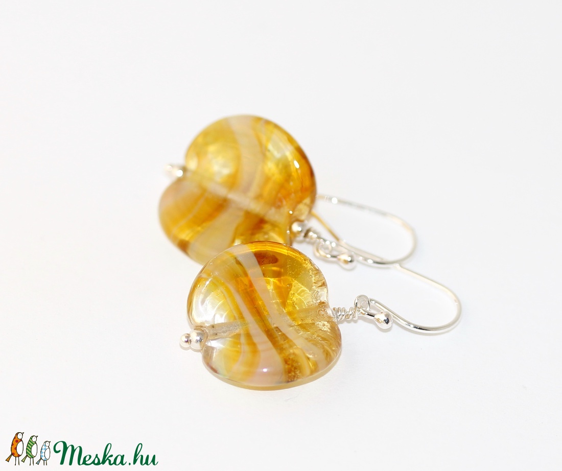 Lencsi-egyedi lámpagyöngy fülbevaló -  - Meska.hu