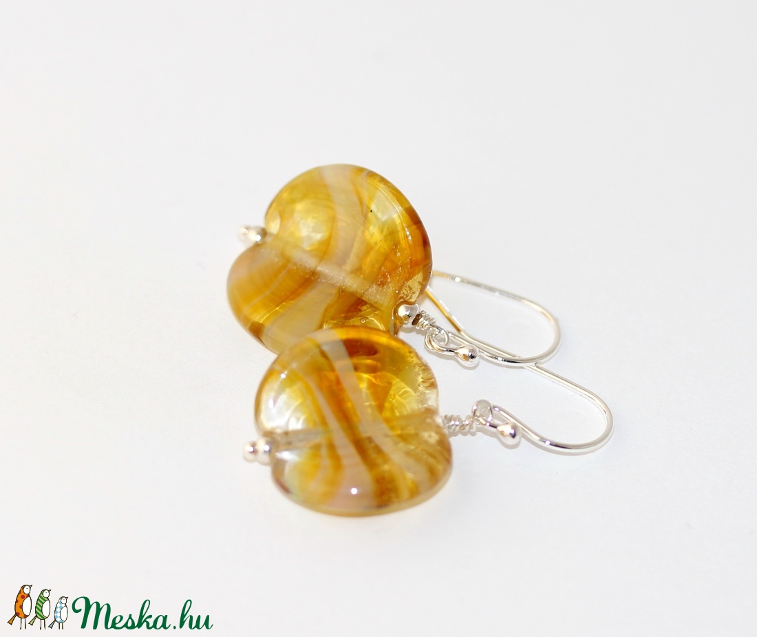 Lencsi-egyedi lámpagyöngy fülbevaló -  - Meska.hu