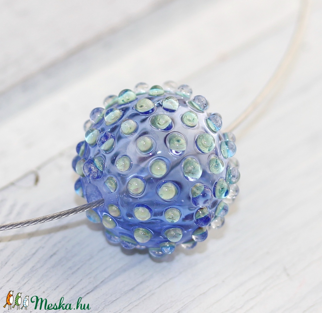 Bubble hollow bead- egyedi üveggyöngy sodronyon - - Meska.hu Bubble hollow bead- egyedi üveggyöngy sodronyon - - Meska.hu