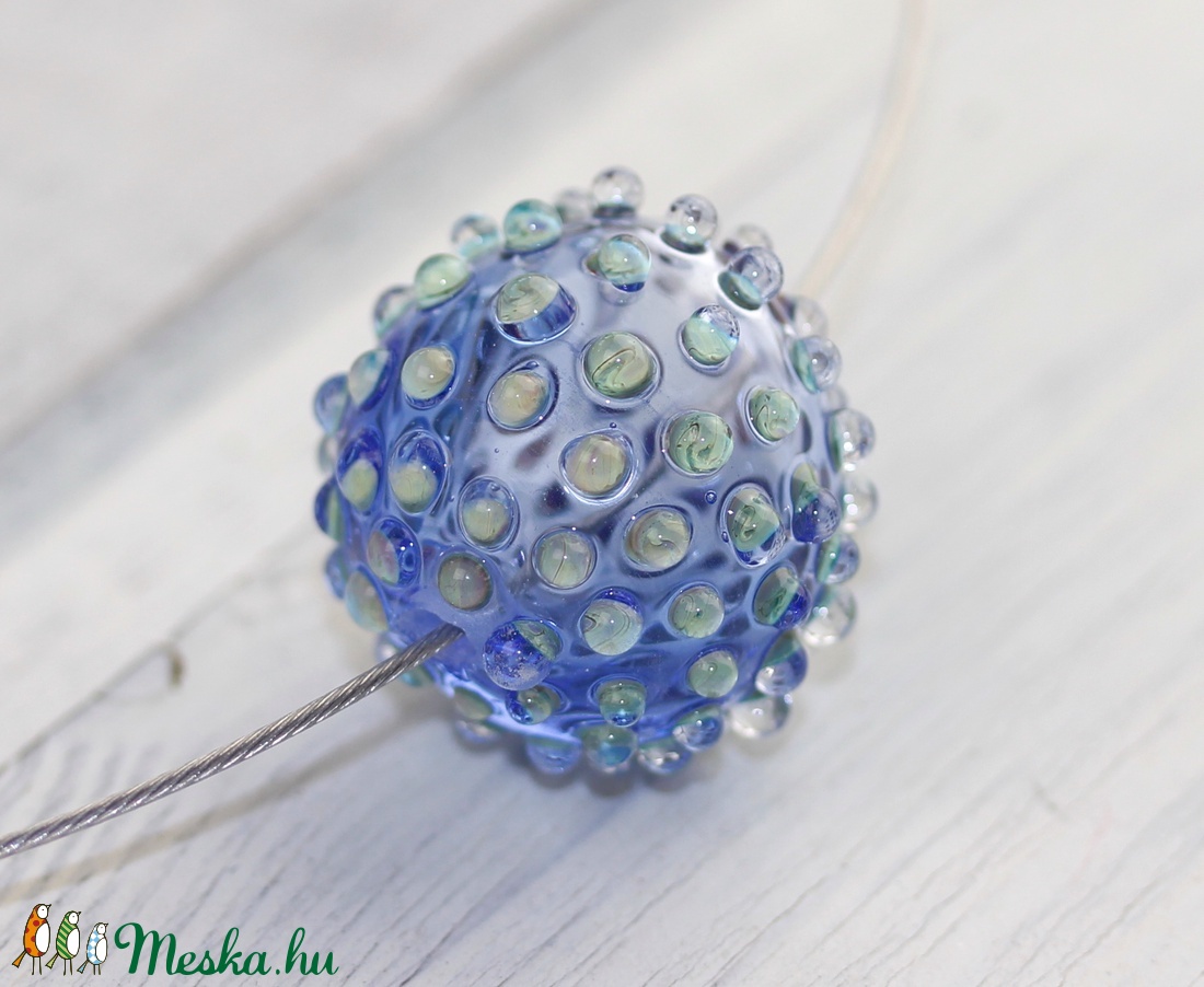 Bubble hollow bead- egyedi üveggyöngy sodronyon - - Meska.hu Bubble hollow bead- egyedi üveggyöngy sodronyon - - Meska.hu