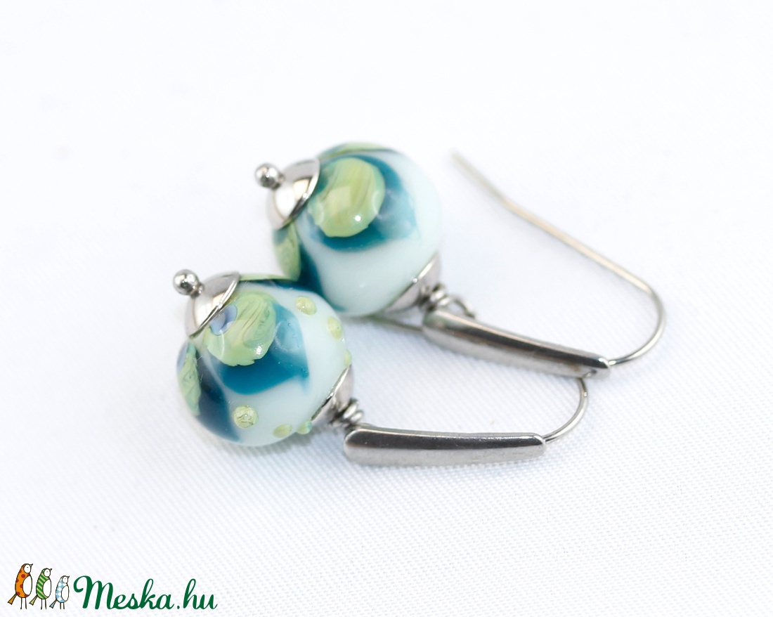 Szirmok -egyedi lámpagyöngy fülbevaló -  - Meska.hu