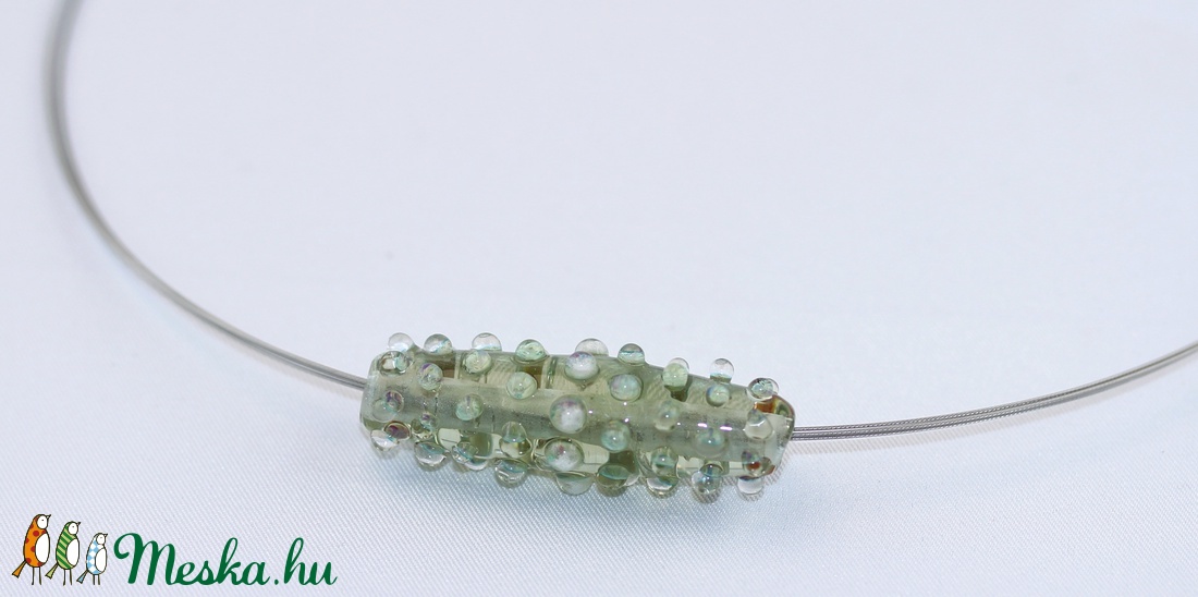 Bubble long bead- egyedi üveggyöngy sodronyon - - Meska.hu Bubble long bead- egyedi üveggyöngy sodronyon - - Meska.hu