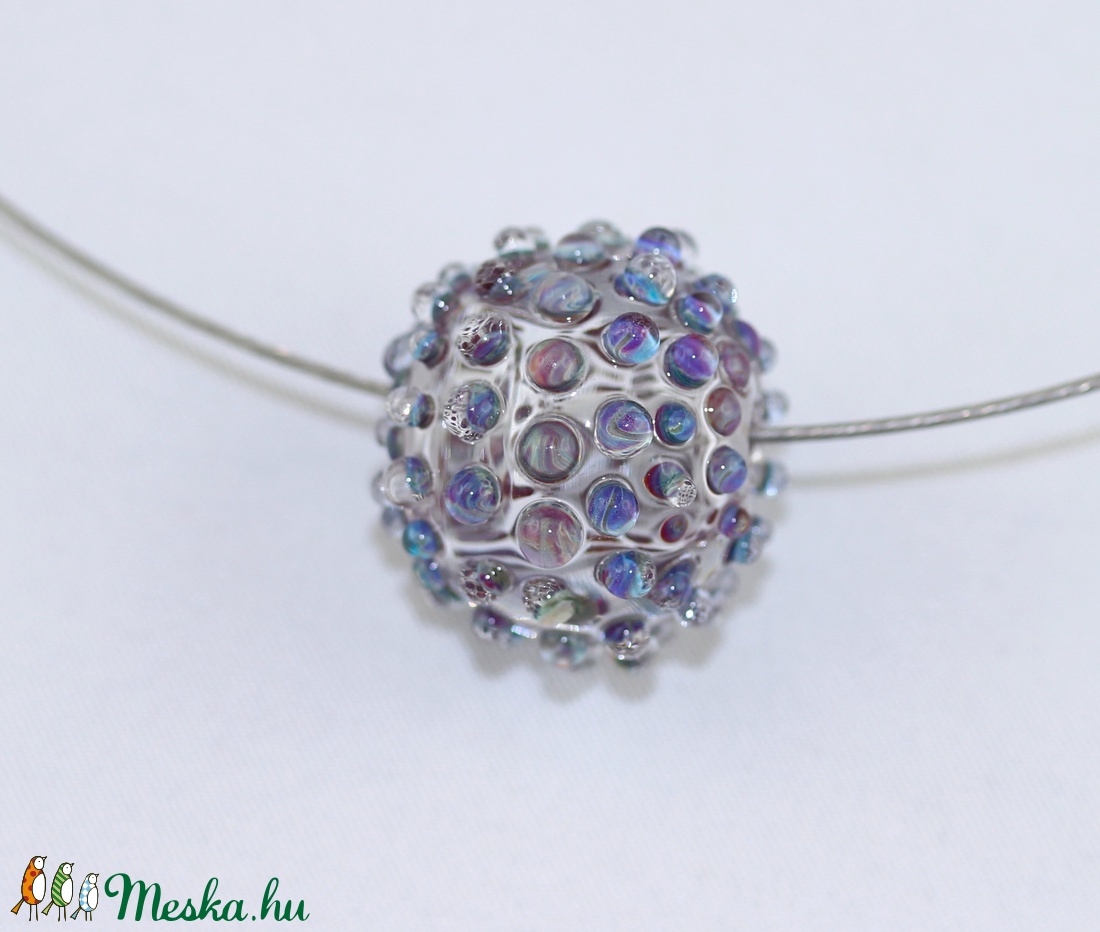 Bubble hollow bead- egyedi üveggyöngy sodronyon - - Meska.hu Bubble hollow bead- egyedi üveggyöngy sodronyon - - Meska.hu