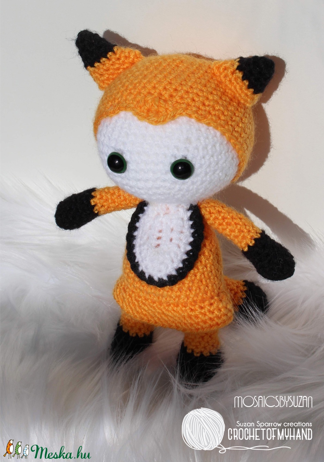 Horgolt róka baba amigurumi - Roxána - játék & sport - plüssállat & játékfigura - róka - Meska.hu Horgolt róka baba amigurumi - Roxána - játék & sport - plüssállat & játékfigura - róka - Meska.hu