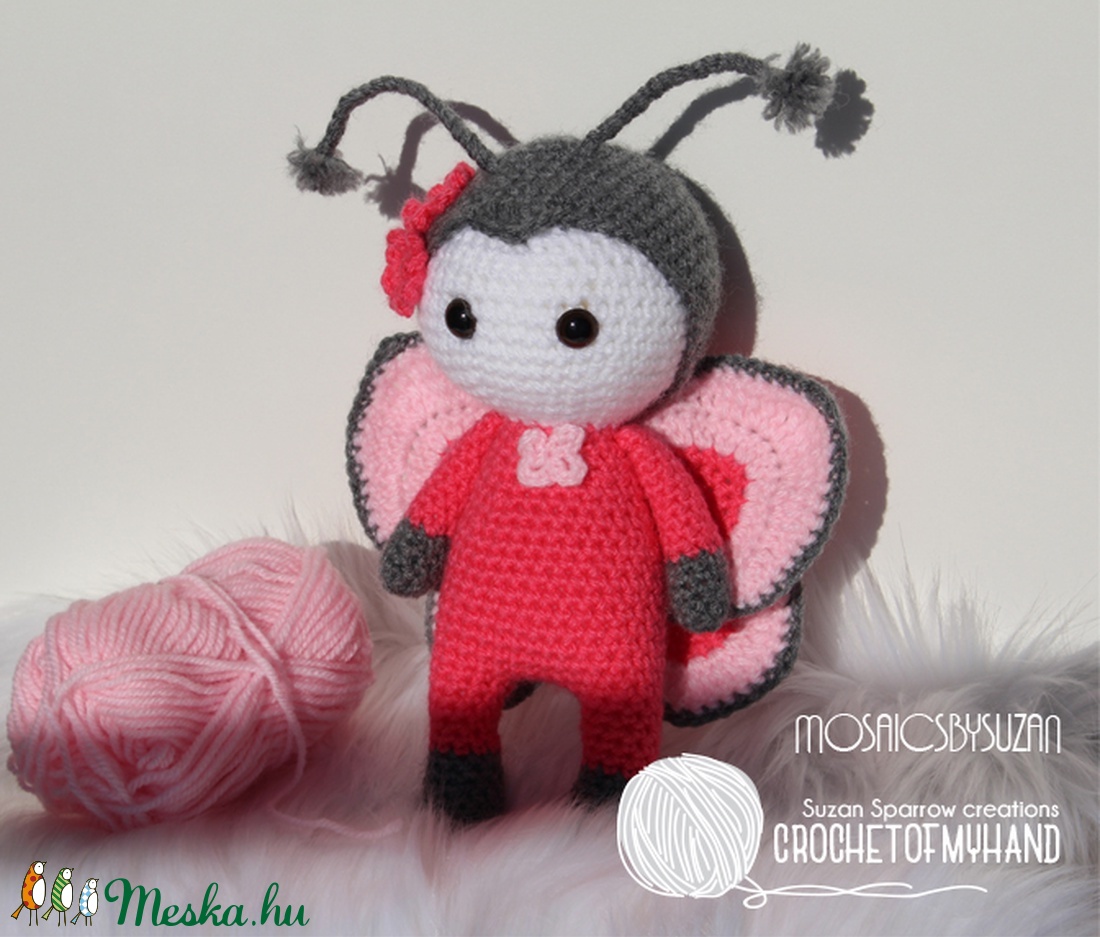 Horgolt pillangó baba amigurumi - Pillangó Panna - - Meska.hu Horgolt pillangó baba amigurumi - Pillangó Panna - - Meska.hu