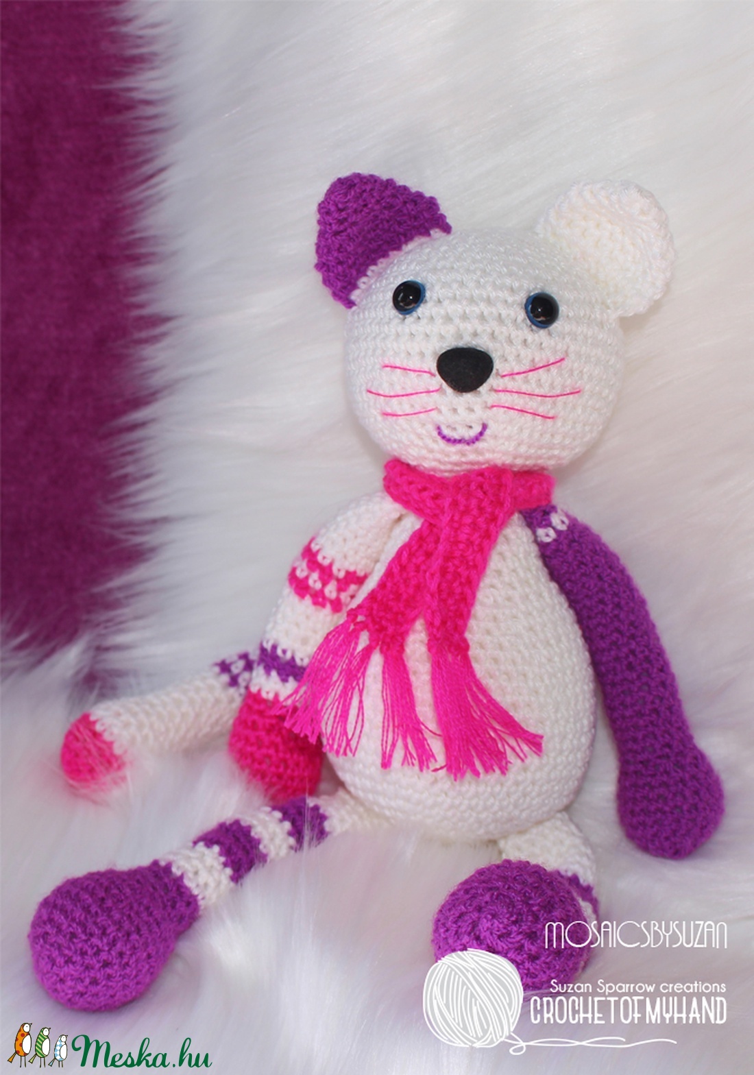 Horgolt cica amigurumi - Hédi -  - Meska.hu