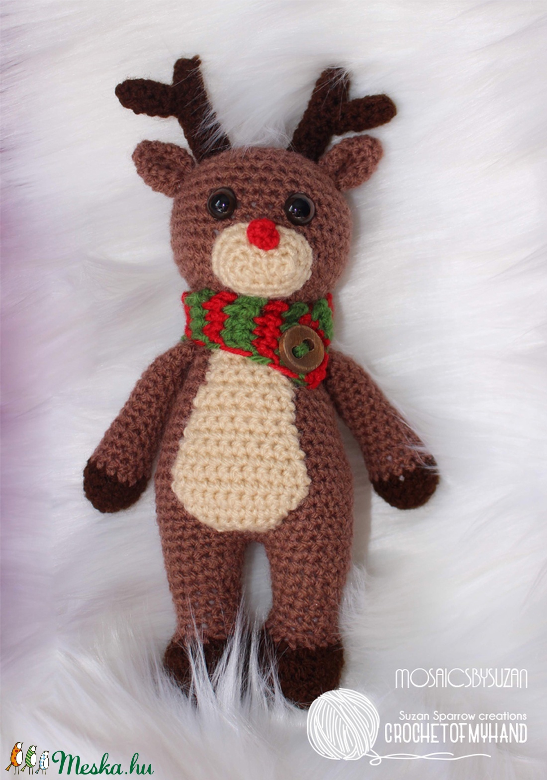Horgolt rénszarvas amigurumi - Rudolf -  - Meska.hu