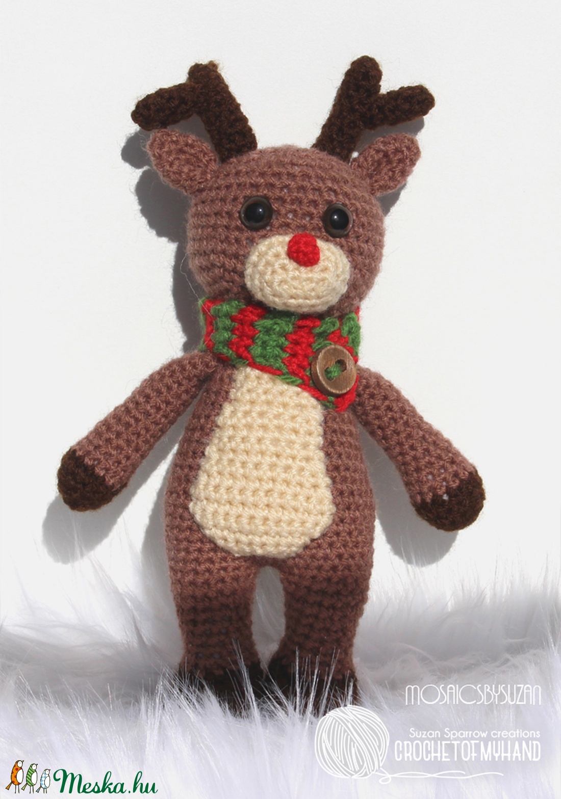 Horgolt rénszarvas amigurumi - Rudolf -  - Meska.hu
