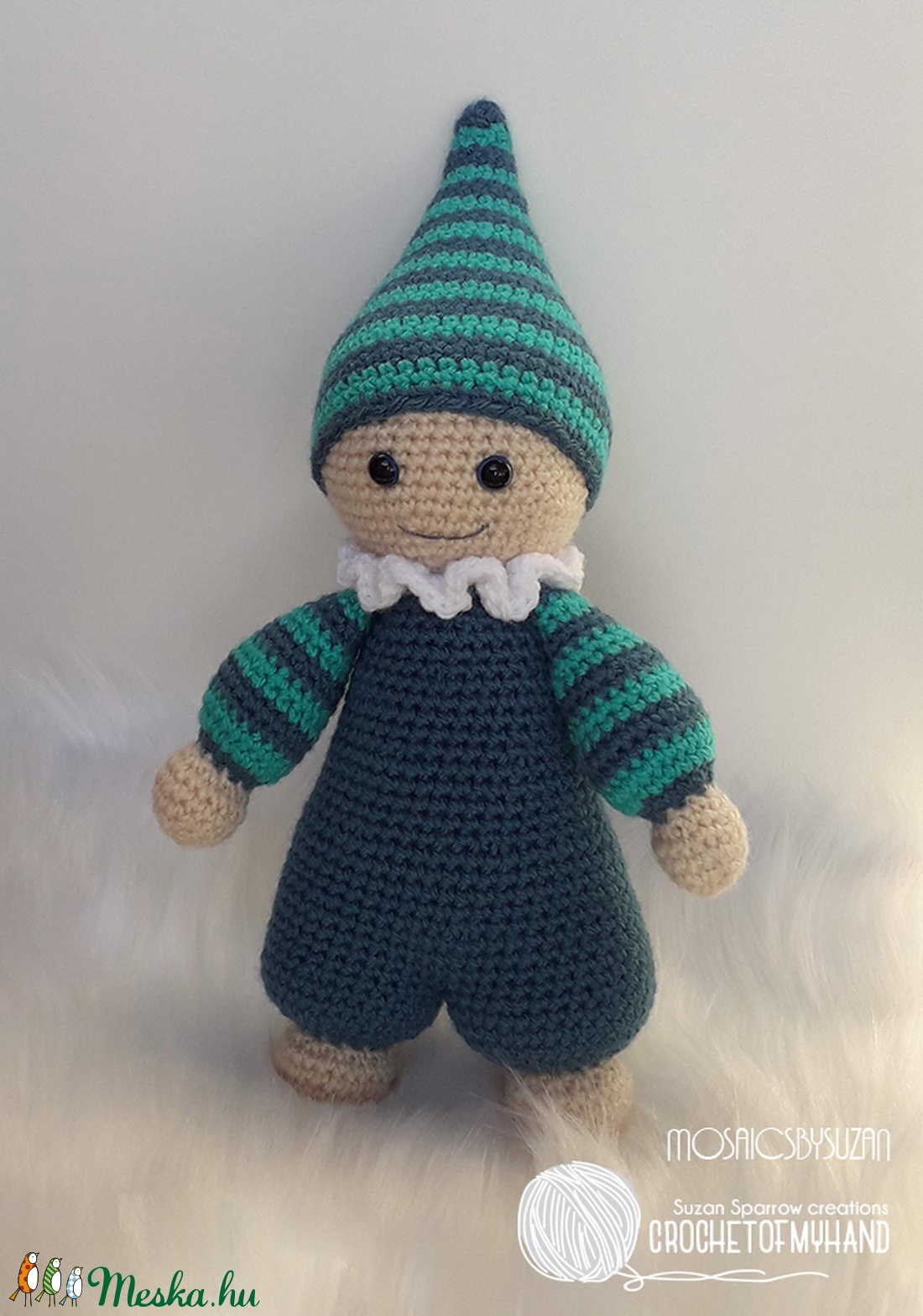 Horgolt baba amigurumi - Bálint baba - játék & sport - plüssállat & játékfigura - ember - Meska.hu