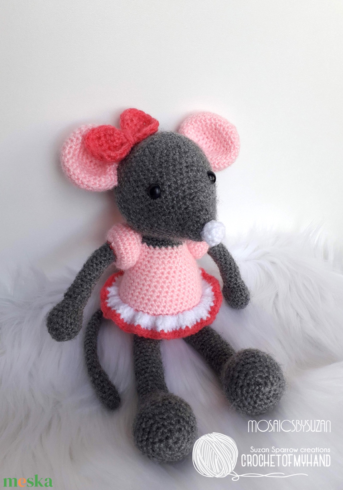 Horgolt egérke amigurumi - Franciska - játék & sport - plüssállat & játékfigura - egér - Meska.hu Horgolt egérke amigurumi - Franciska - játék & sport - plüssállat & játékfigura - egér - Meska.hu
