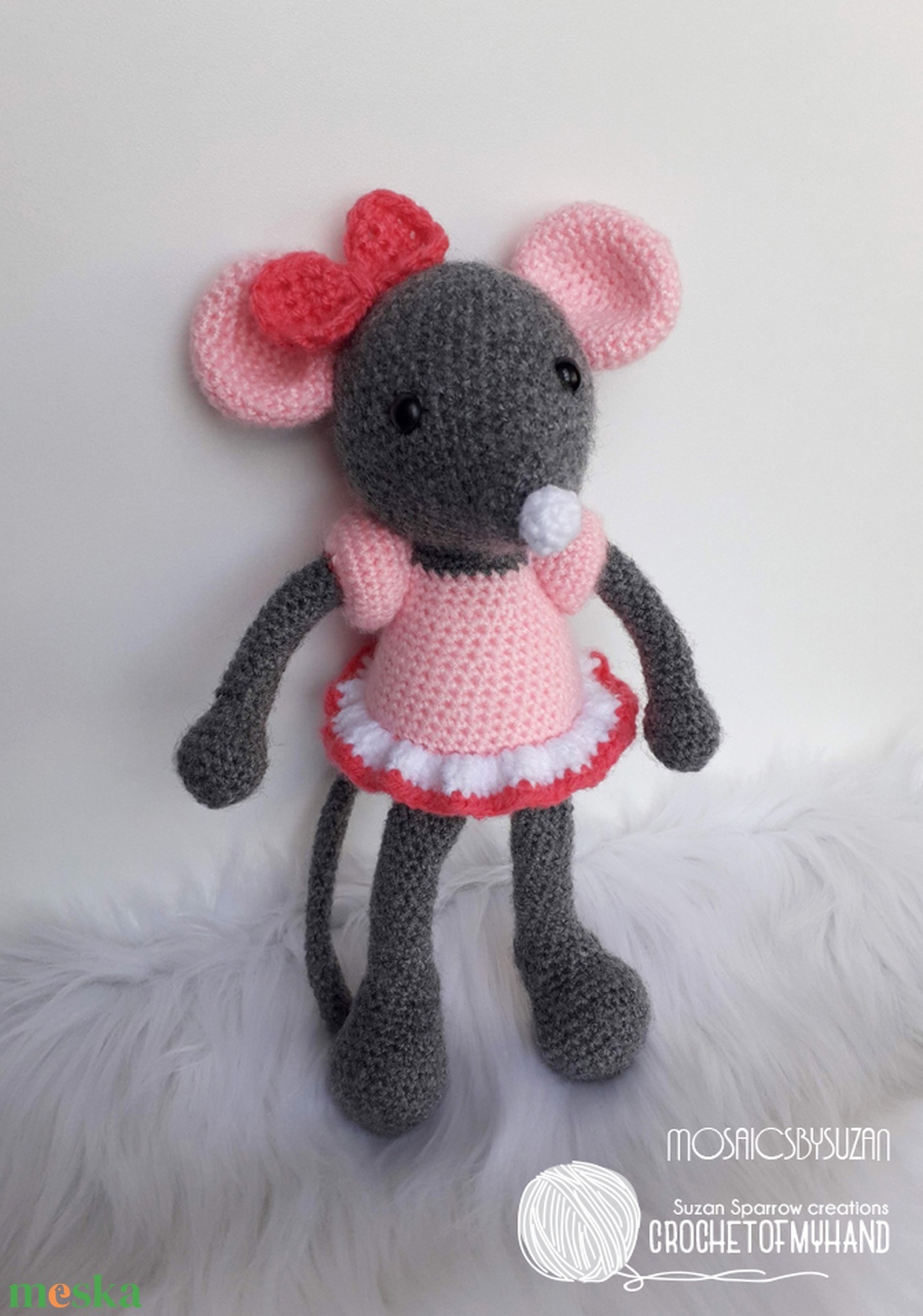 Horgolt egérke amigurumi - Franciska - játék & sport - plüssállat & játékfigura - egér - Meska.hu Horgolt egérke amigurumi - Franciska - játék & sport - plüssállat & játékfigura - egér - Meska.hu