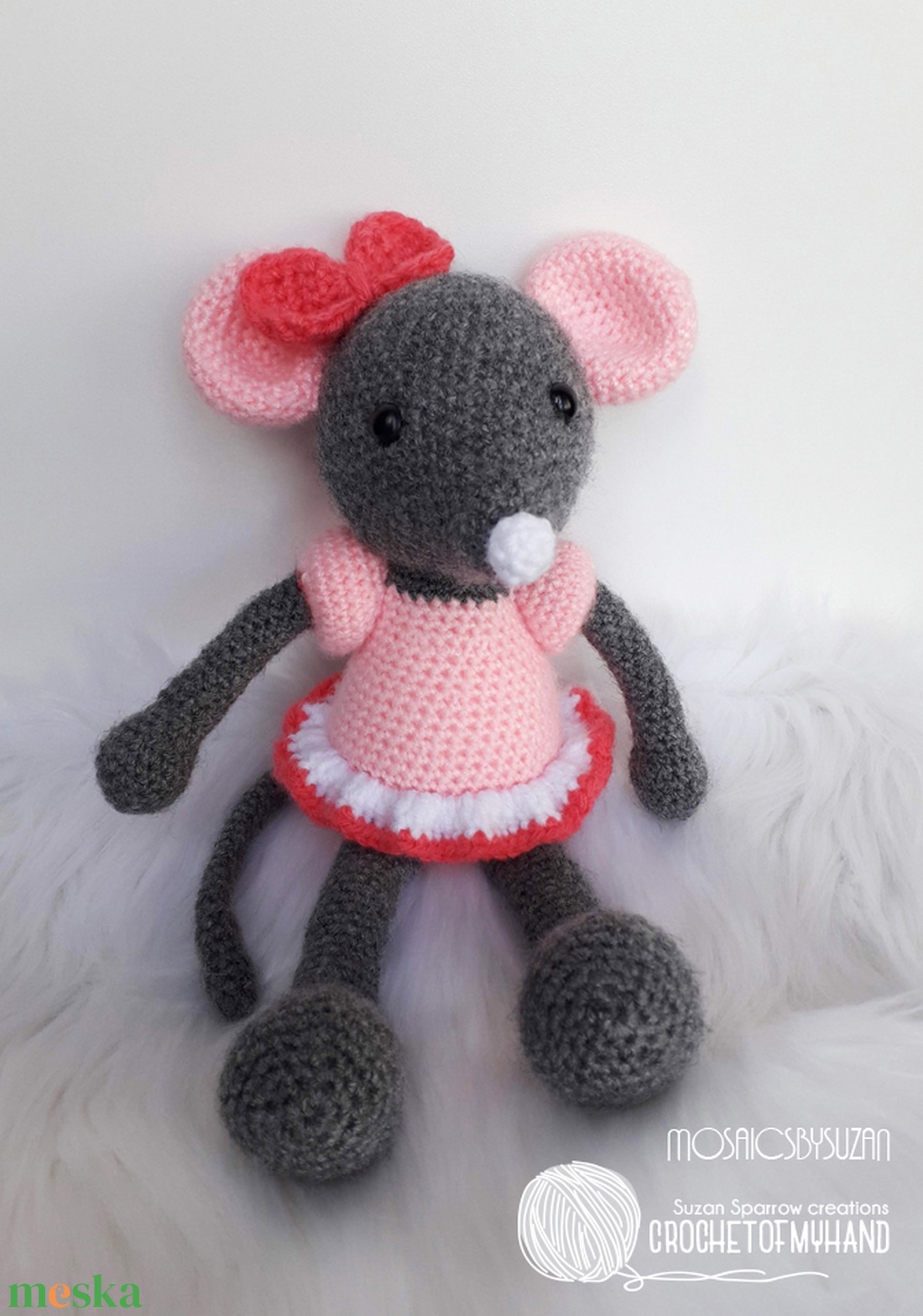 Horgolt egérke amigurumi - Franciska - játék & sport - plüssállat & játékfigura - egér - Meska.hu Horgolt egérke amigurumi - Franciska - játék & sport - plüssállat & játékfigura - egér - Meska.hu