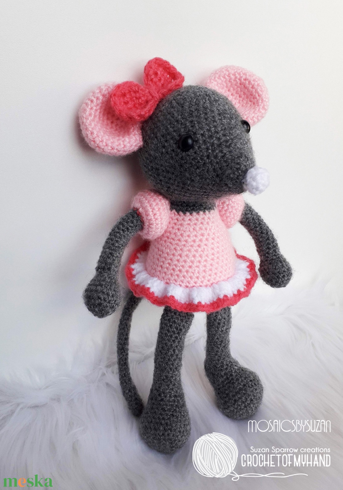 Horgolt egérke amigurumi - Franciska - játék & sport - plüssállat & játékfigura - egér - Meska.hu Horgolt egérke amigurumi - Franciska - játék & sport - plüssállat & játékfigura - egér - Meska.hu