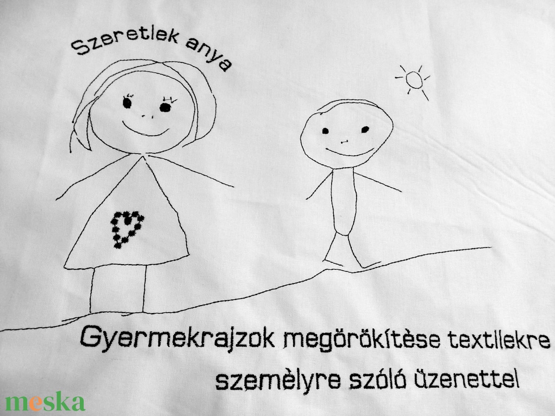 Gyermekrajzból hímzés - karácsony - karácsonyi ajándékozás - karácsonyi ajándékcsomagolás - Meska.hu Gyermekrajzból hímzés - karácsony - karácsonyi ajándékozás - karácsonyi ajándékcsomagolás - Meska.hu