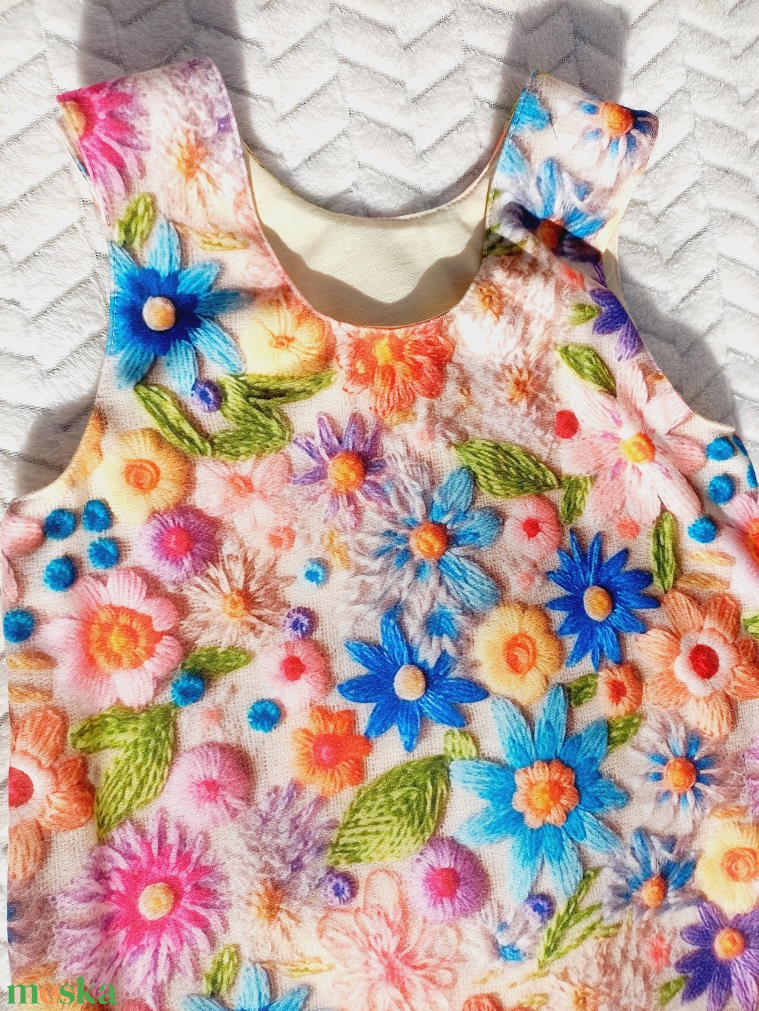 92-98 Mosolymanó tipegő hálózsák � 3D virágmező - baba - mama - babaruházat - tipegőhálózsák - Meska.hu