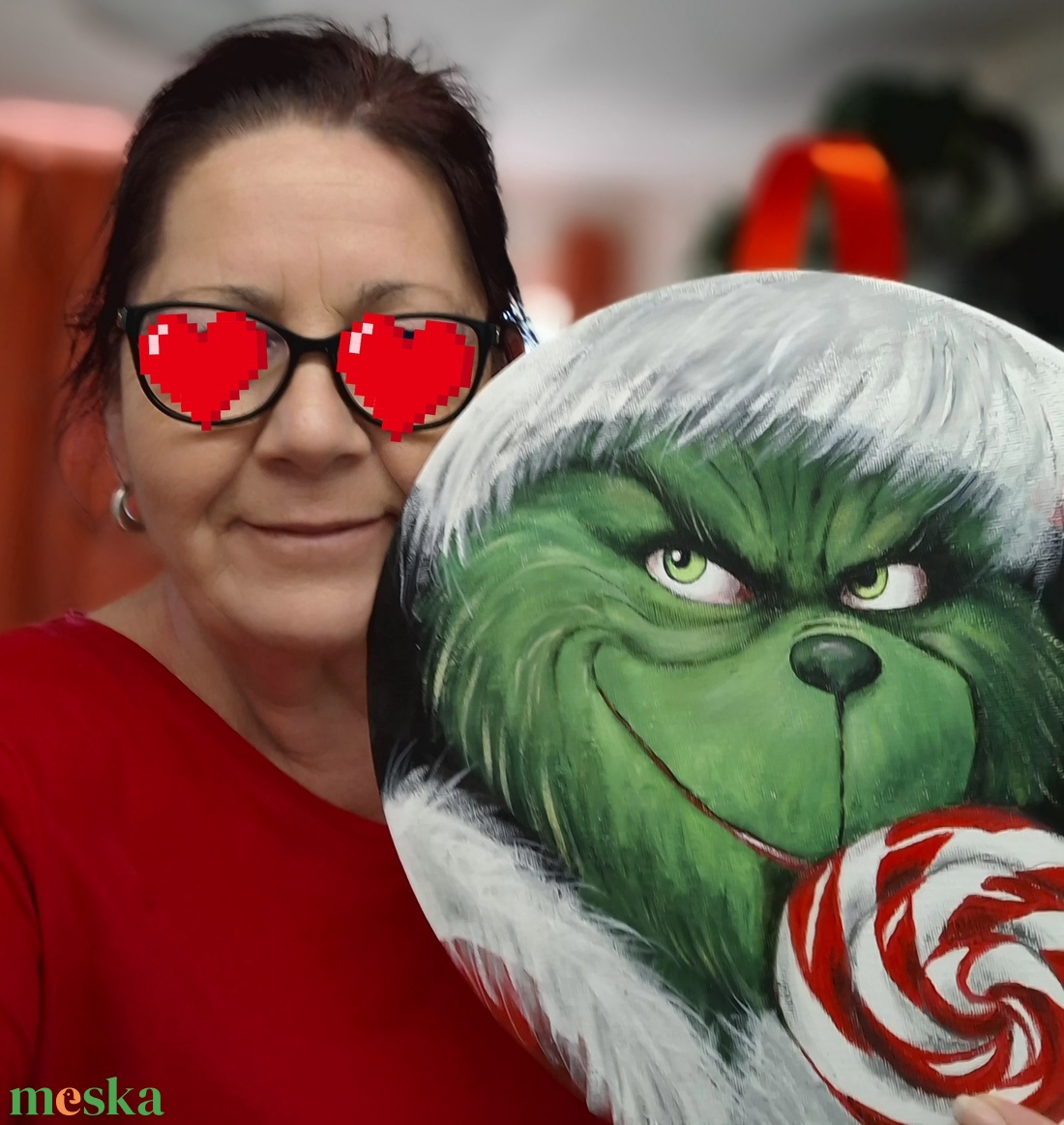 Grincs - karácsony - karácsonyi lakásdekoráció - karácsonyi ajtódíszek - Meska.hu