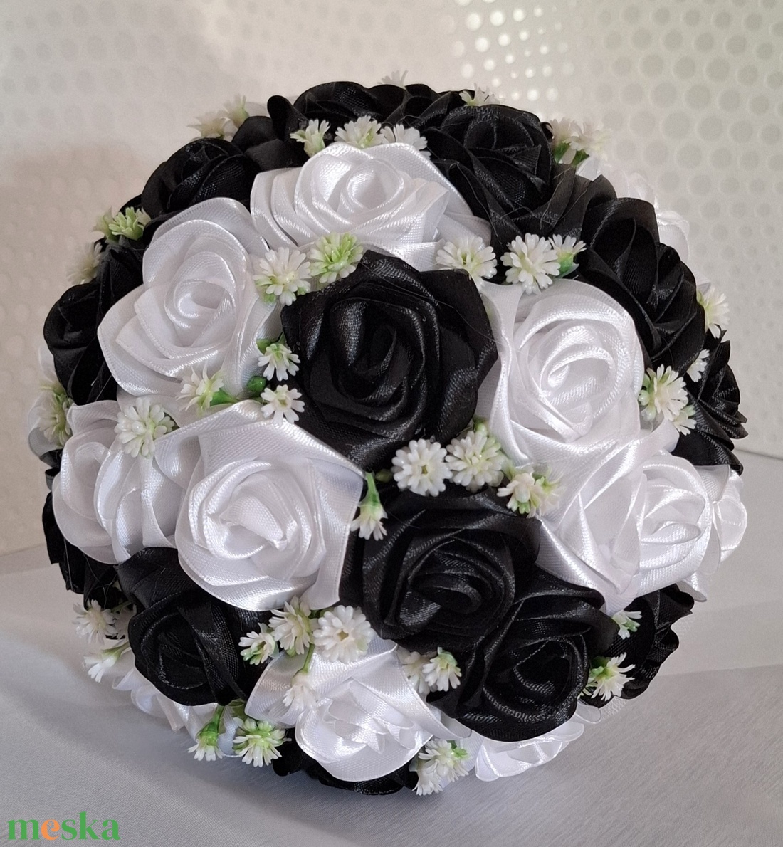 Örökcsokor garnitúra - esküvő - menyasszonyi- és dobócsokor - Meska.hu