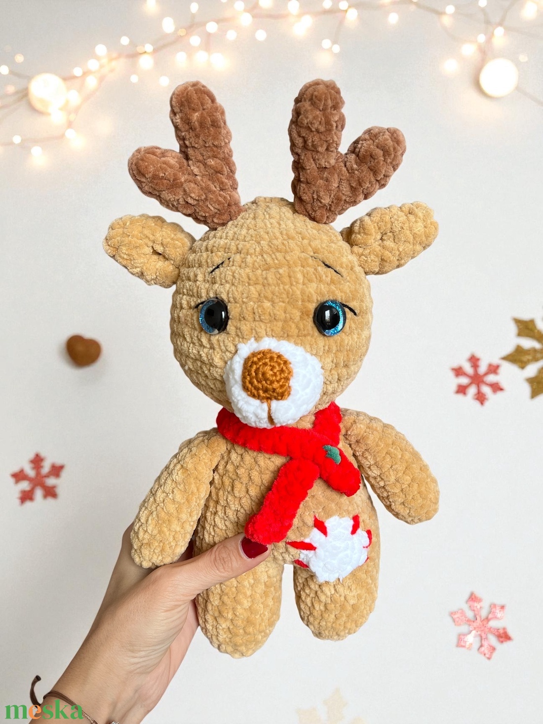Horgolt plüss rénszarvas - játék & sport - plüssállat & játékfigura - más figura - Meska.hu