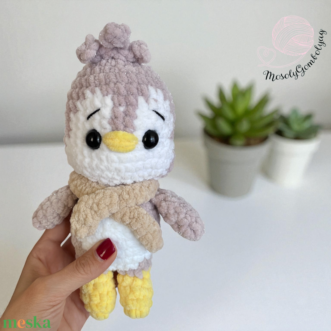 Horgolt plüss pingvin - játék & sport - plüssállat & játékfigura - más figura - Meska.hu