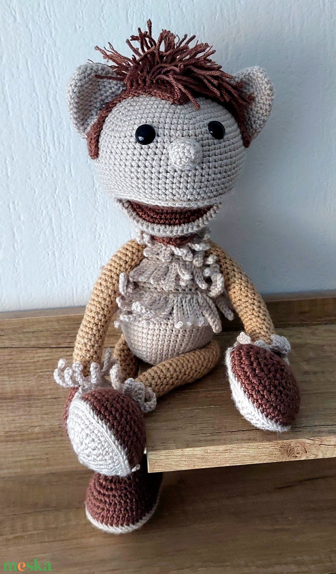 Horgolt Hakapeszi Maki - játék & sport - plüssállat & játékfigura - kutya - Meska.hu