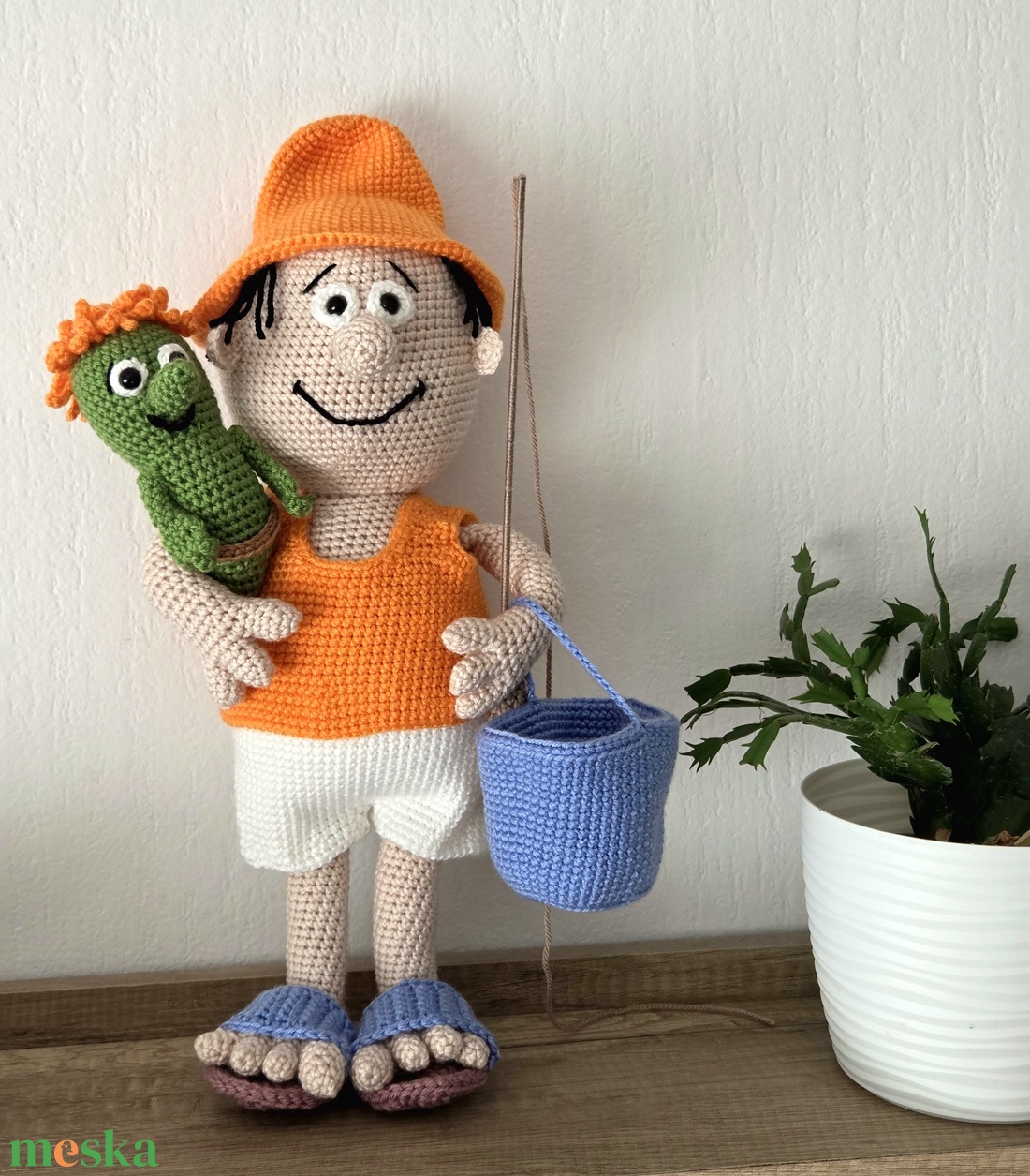 Horgolt Nagy hohoho horgász  - játék & sport - plüssállat & játékfigura - plüss mesefigurák - Meska.hu