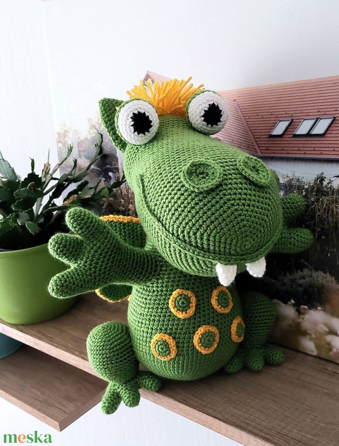 Horgolt sárkány - játék & sport - plüssállat & játékfigura - plüss mesefigurák - Meska.hu