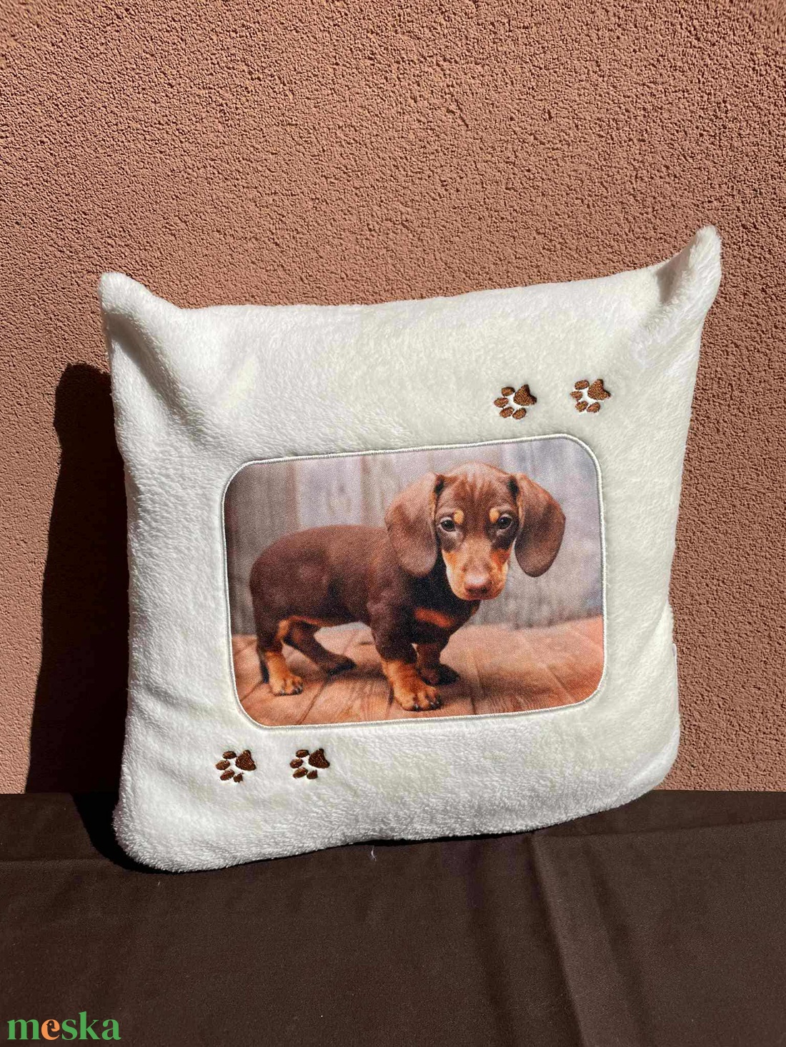 Tacskós tappancsos párna - otthon & életmód - lakástextil - párna & párnahuzat - Meska.hu