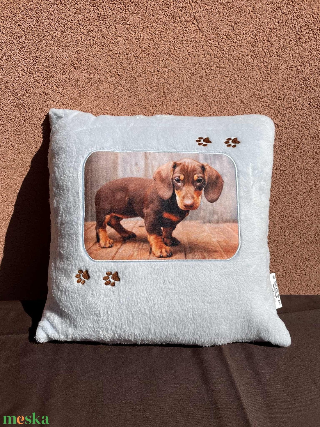 Tacskós tappancsos párna - otthon & életmód - lakástextil - párna & párnahuzat - Meska.hu