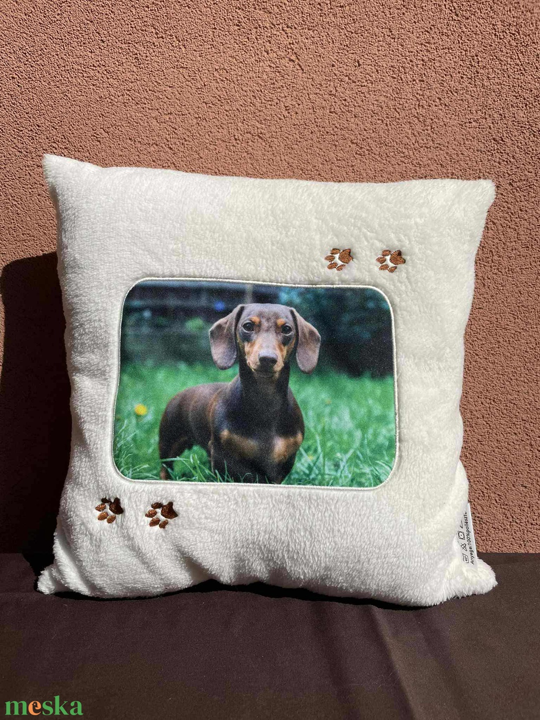 Tacskós tappancsos párna - otthon & életmód - lakástextil - párna & párnahuzat - Meska.hu