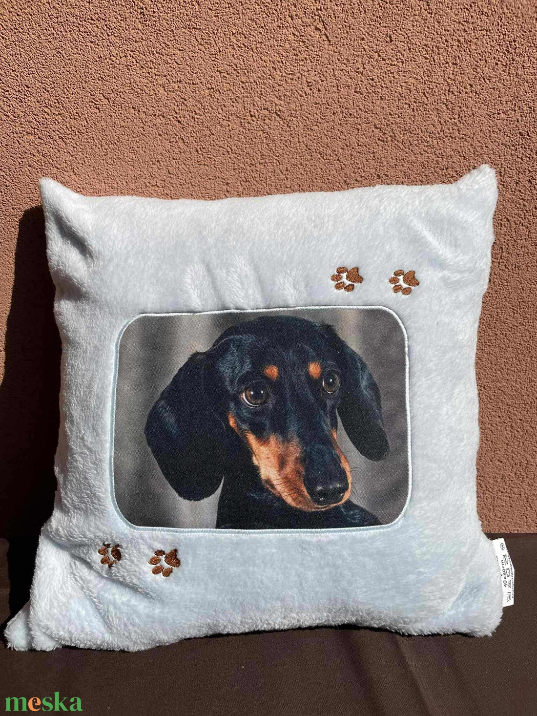 Tacskós tappancsos párna - otthon & életmód - lakástextil - párna & párnahuzat - Meska.hu