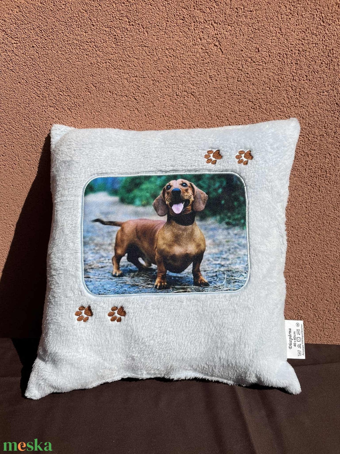 Tacskós tappancsos párna - otthon & életmód - lakástextil - párna & párnahuzat - Meska.hu